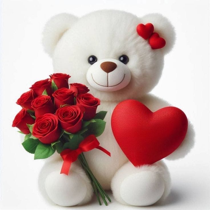 Peluche douce et symbolique conçue comme cadeau de Saint-Valentin